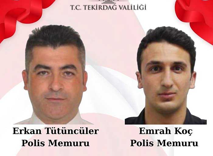 Çorlu’da şehit polisler için konvoy 2 CORLUDA SEHIT 2 POLIS MEMURU ICIN KON 3