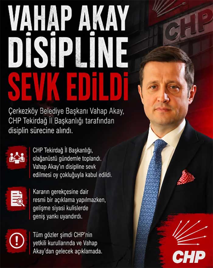 Vahap Akay Disipline Sevk Edildi 1 AKAY DISIPLIN